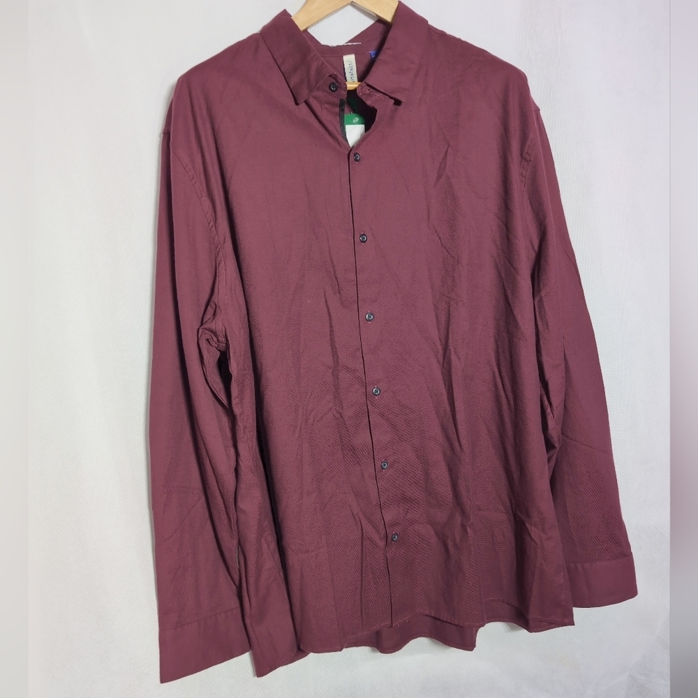 Artefact Men's Burgundy Button down Sz XXL Shirt NWT